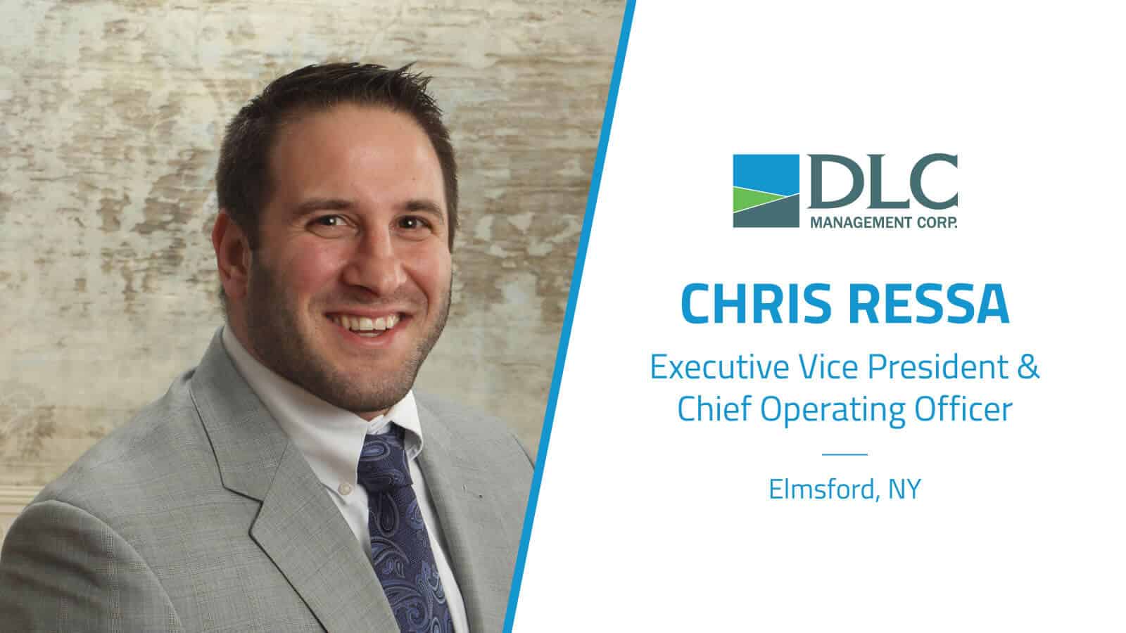 Chris Ressa headshot with a graphic "Chris Ressa: Executive Vice President & Chief Operating Officer"