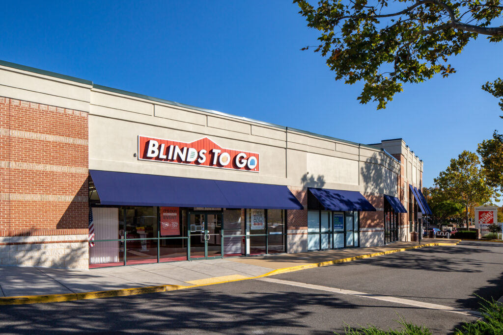 National and local retailers at Springfield Commons shopping center in Fairfax, VA